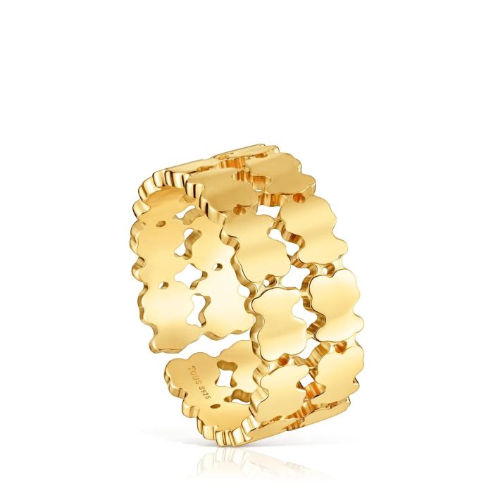 TOUS 18K Gold Plated Silver Ring