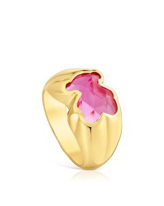 TOUS 18K Gold Plated Silver Ring